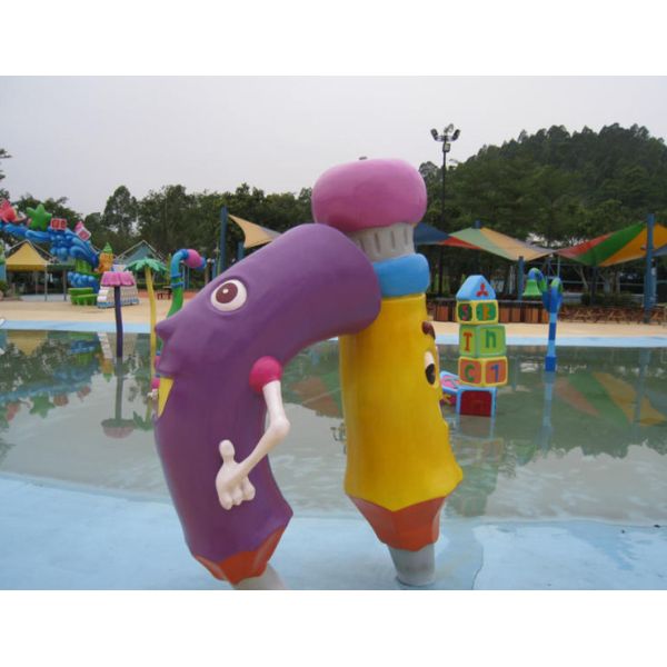 Customized Commercial Lovely Pencils Spray for Outdoor Spray Park Equipment