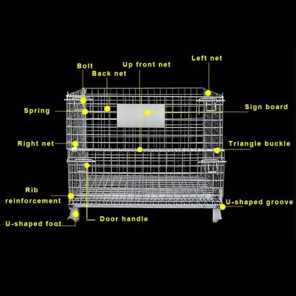 SGS Supermarket Wire Mesh Security Cage 0.8 Tons Heavy Duty Wire Container