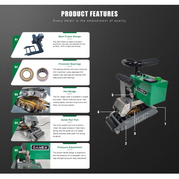 HDPE Geomembrane Welding Machine CX900 Hot Copper Wedge