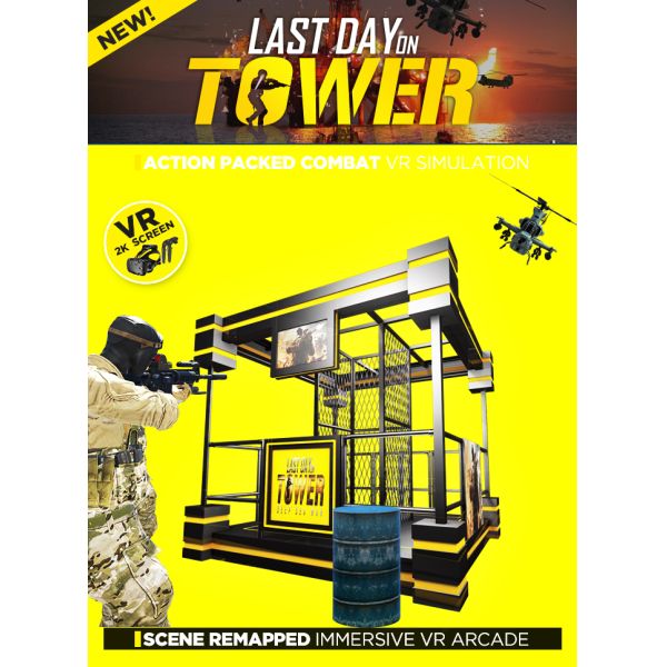 Standing VR Shooting Simulator Platform 24 Inch LED Screen For Amusement Park