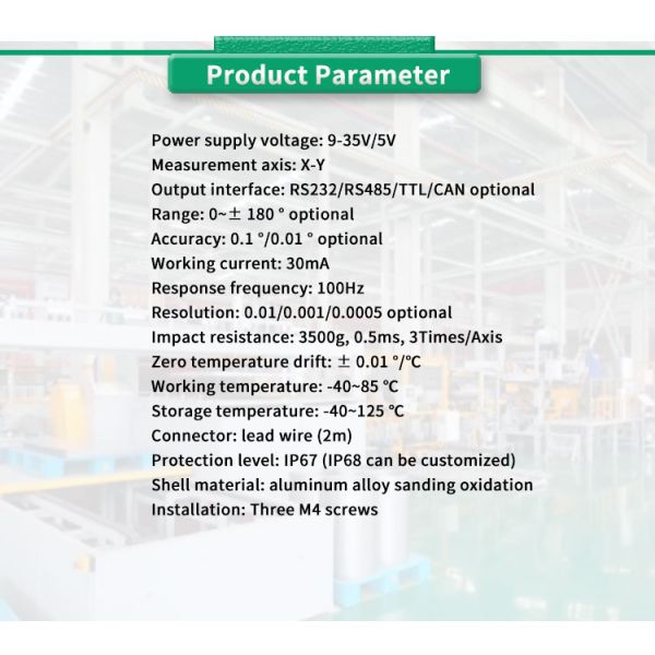UBIS-326Y UNIVO RS232/RS485/TTL Dual Axis Inclinometer for Analog Digital Measurement
