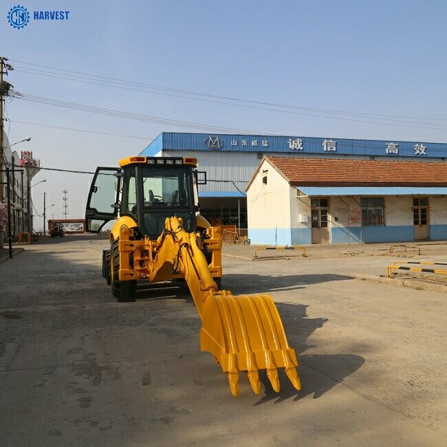4WD 102HP Engine SAM388 2.5ton Backhoe Loader Machine 0.3m3 Backhoe for Kenya