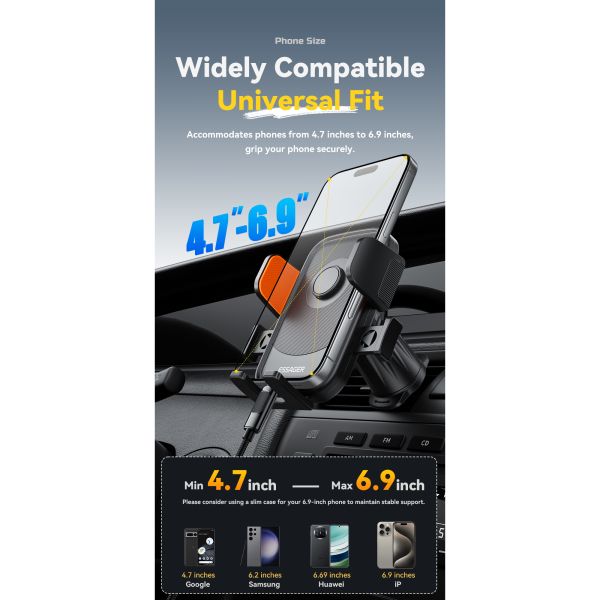 Essager ES-ZJ34 360 Flexible Adjustable Car Air Vent Mobile Phone Holder Stand