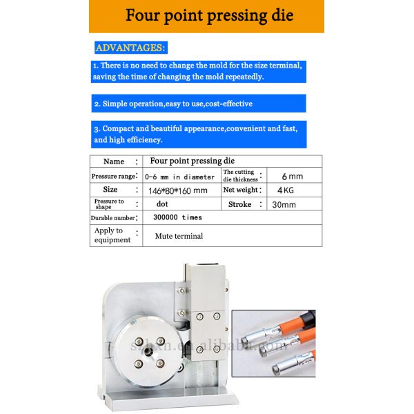 Aviation Terminal OTP Stamping Die Four-Point Free Replacement Crimping Mold Applicator