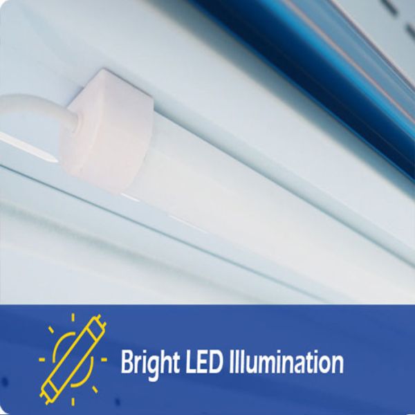 Horizontal Island Deep Chest Freezer Transparent Lid Automatic Defrosting