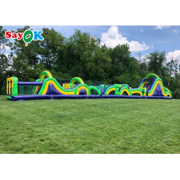 5k Giant Inflatable Sports Obstacles Challenge Backyard Inflatable Run Obstacle Course