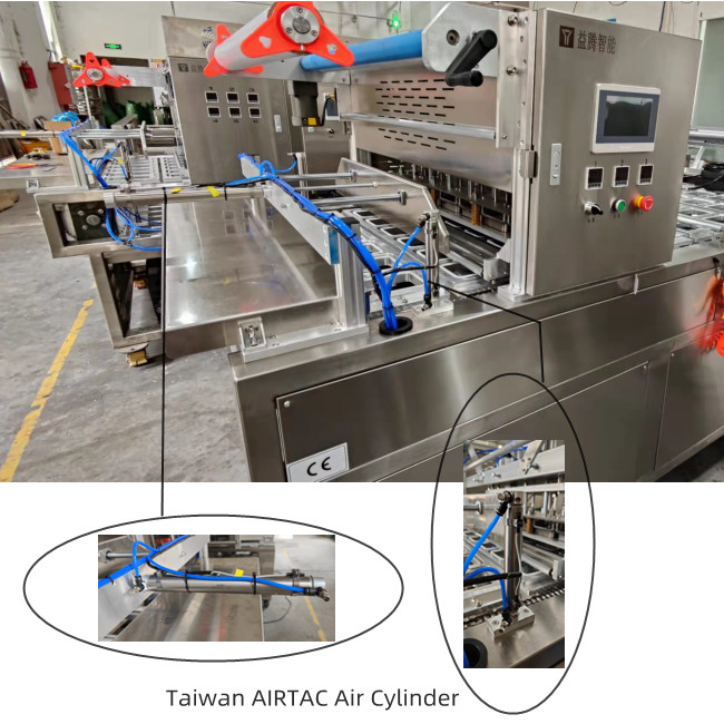 Linear Automatic MAP Tray Sealing Machine Modified Atmosphere Packaging Equipment
