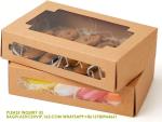 Auto-Pop Up Kraft Cookie Boxes For Gift Giving 8x5.3x2 Brown Treat Box With