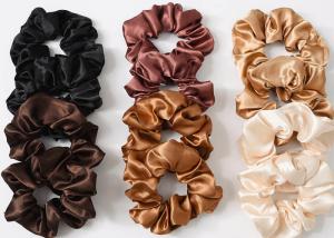 satin fabric gold black hair extension scrunchies accessories women's head rope matching headwear spot wholesale