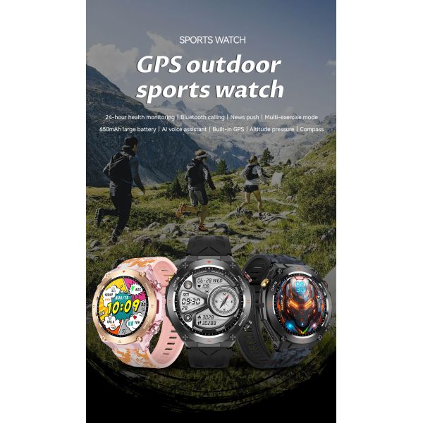 Bluetooth GPS Smart Watch Calling Smart Watch With 1.45'' IPS Screen For IOS And Android