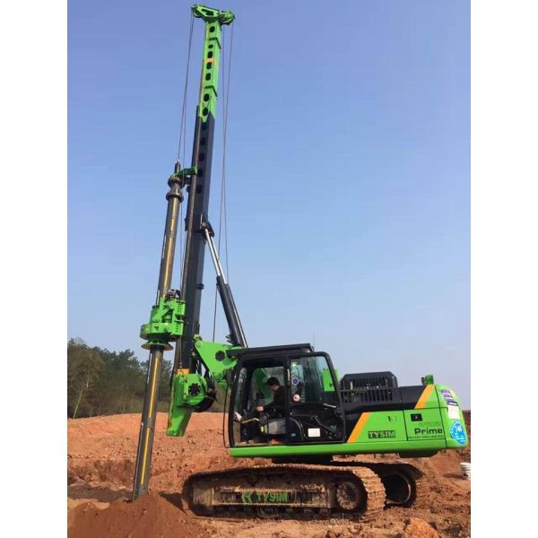 Foundation Pile Drilling Hydraulic Piling Rig With Rotary Angle Displacement Output Mechanism KR150C High Stability