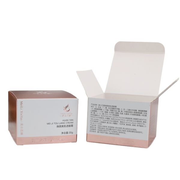 Manufacturer Custom Product Packaging Printed Collapsible Skin Care Face Cream Paper Box