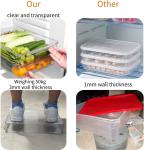 Refrigerator Organizer Bins,Food Storage Container With Lids For Fruit,