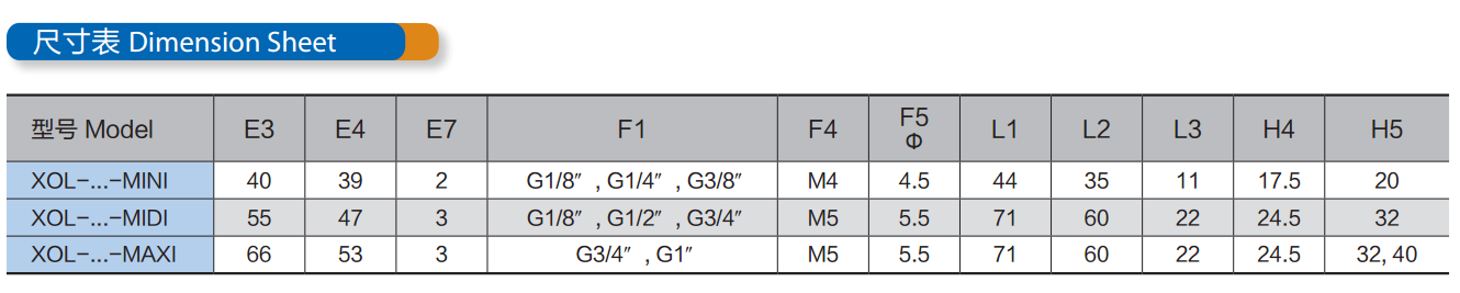 XOL Festo Series Air Source Treatment Unit MINI / MIDI /MAXI Size With NBR Seal
