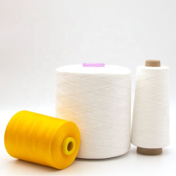 40S 60S Recycled Polyester Spun Yarn Dyed Color AA GRADE Evenness