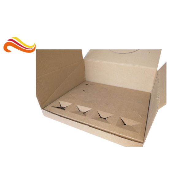 Disposable Corrugated Paper Box , Corrugated Packaging Box With Square Shape