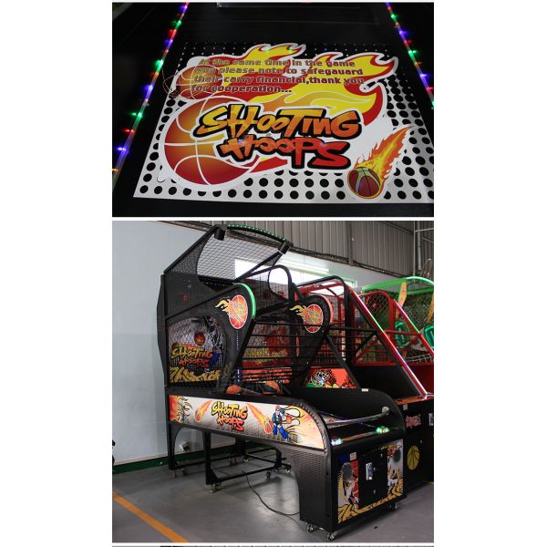 Folding Street Basketball Shooting Arcade Machine Indoor Sports Coin Operated