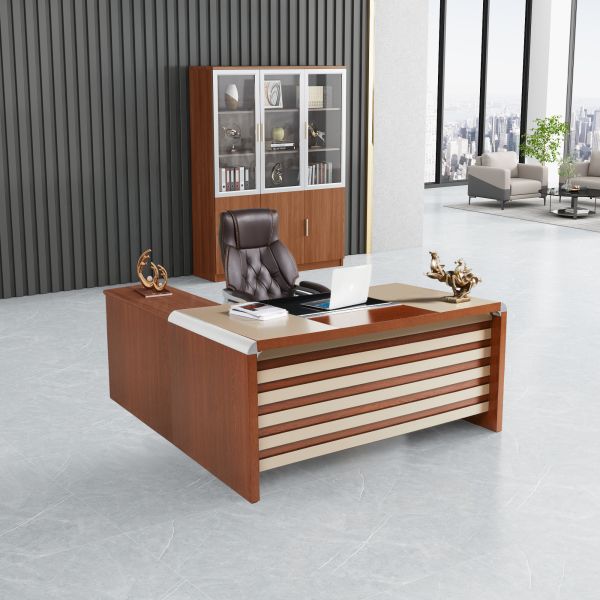 L Shape Office Desk For Office Furniture Acrylic Solid Surface High Glossy Finishing