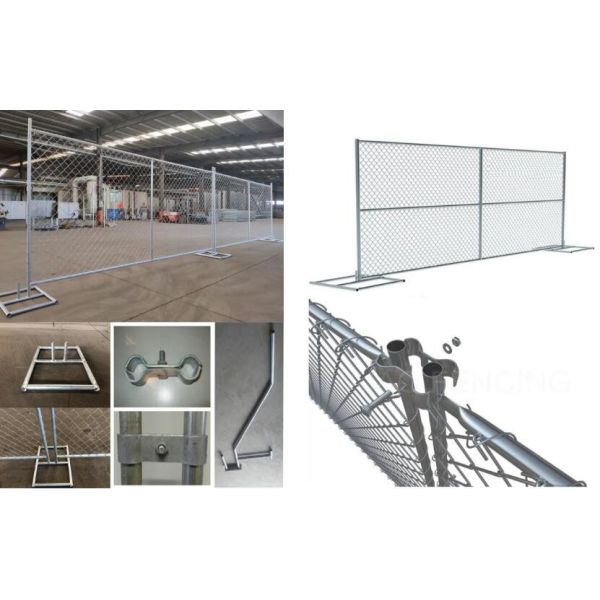 1.5mm Temporary Security Fencing Self Standing Chain Link