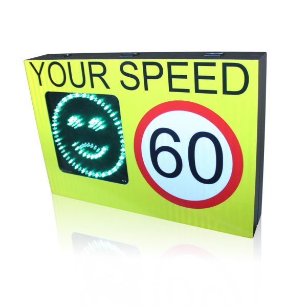 Road Safety Equipment 2 Digit Solar Traffic Speed Sign For Highway