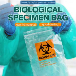 China MEDICAL BIOHAZARD ZIPPER SPECIMEN Laboratory Reusable Disposable Zipper Biohazard Kangaroo Collection Specimen Bag wholesale