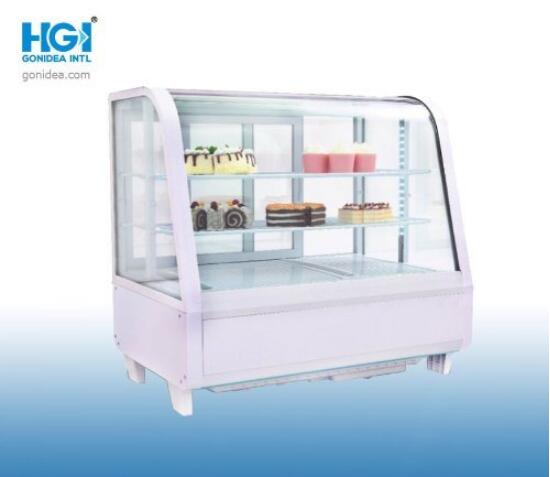 Counter Top Front Curved Glass Bread Bakery Cake Display Showcase 100L