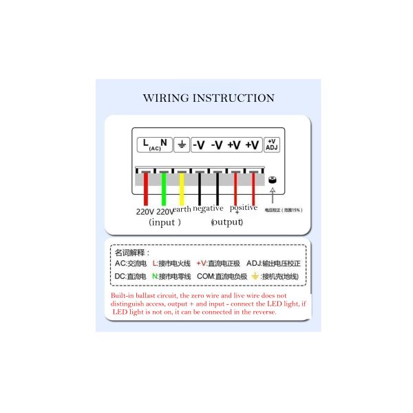 12 Volt 300 Watt LED Lights Power Supply Neon Lamp ISO approved