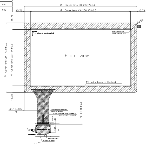 11.6" USB PCAP Multi Touch Panel with Touch Sensor used for Touch Screen Tablet