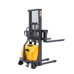 China 5000mm adjustable Double Pallets Electric Stacker Handler 1.5ton Stacker wholesale