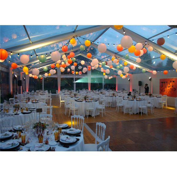 Posh Permanent Transparent Garden Party Tent Clear White 10m X25m