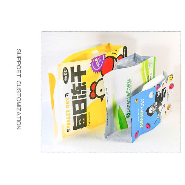 Custom Designed Resealable Bags Square Bottom Bag Composite Laminated Food Grade Packaging Bag