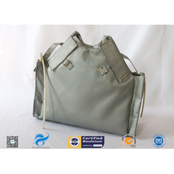 Water & Oil Proof Gray Color 25mm Thick Plug Valve Insulation Covers Jacket