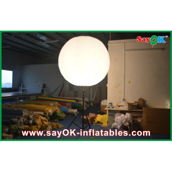 Outdoor Event Inflatable Lighting Decoration , White Stand Inflatable Balloon With Tripod