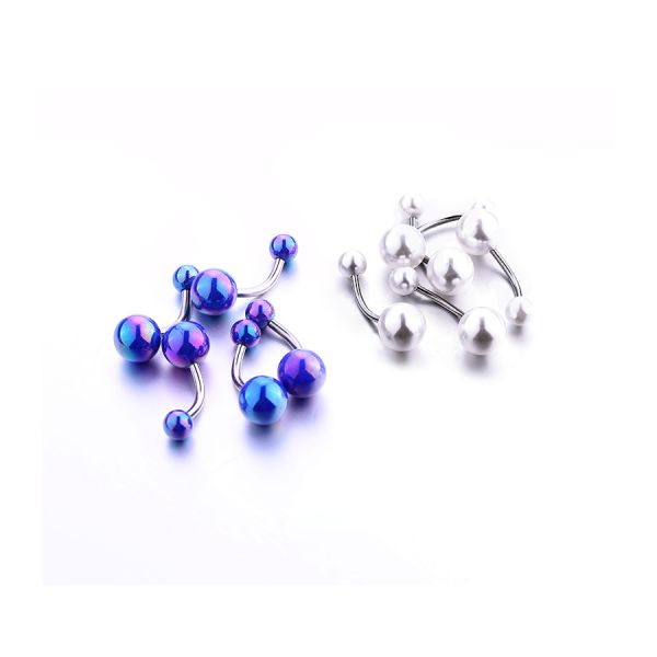 Double Ball Belly Button Rings Body Piercing Jewelry Navel Rings