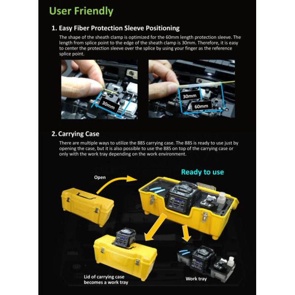 core alignment Fujikura 90s Fusion Splicer
