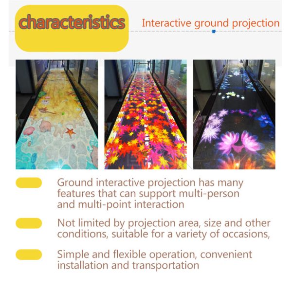 Indoor Interactive Ground Projection 3d Hologram Interactive Floor Projection Game Simulator