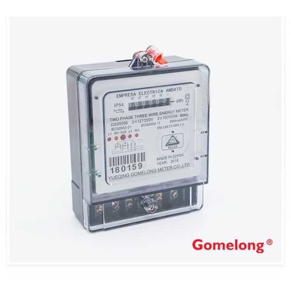 South America DSS5558 Two Phase Three Wire register display electrical energy meter