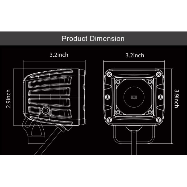 30W RGB Led Pod Work Light Vehicle LED Work Lights 5000K-5700K