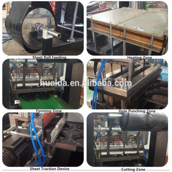 Plastic dome lid cover thermoforming machine for paper food box