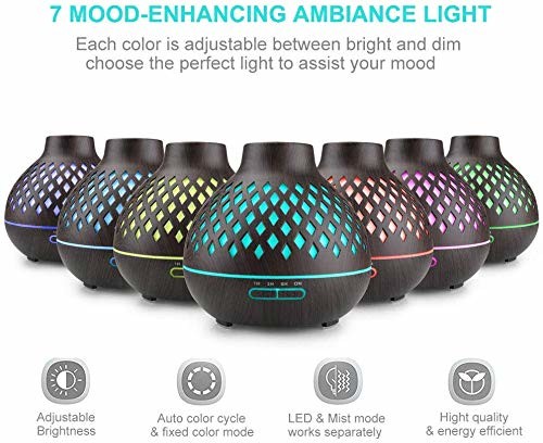 400ml Ultrasonic Air Humidifier & Essential Oil Diffuser Cool Mist Humidifier air