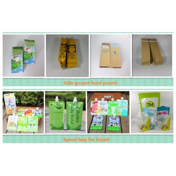 bottom gusset laminated aluminum foil mylar bags/stand up pouch for fit food