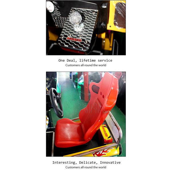 Video Entertainment Coin Pusher Game Machine 3D Dynamic Motion Racing Car