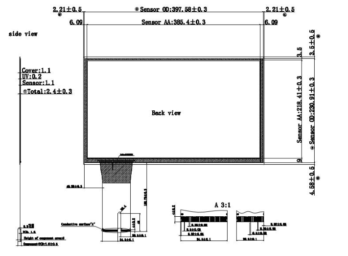 17.3 Inch USB Capacitive Kiosk Touch Panel Intelligent Automatic Calibration Scratch Resistant High Durability Multi