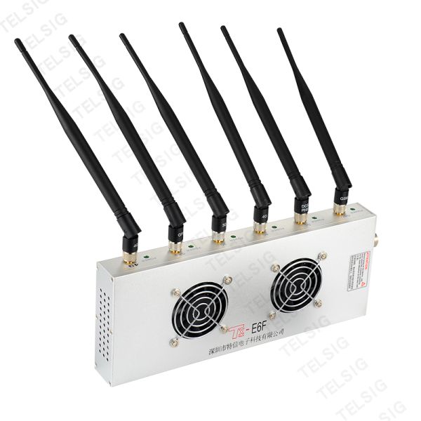 6 Channels Mobile Phone Signal Jammer Dustproof Desktop Isolator