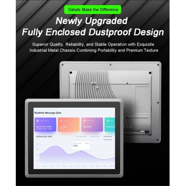 21.5-inch Embedded Industrial Display HMI Panel PC IP65 Waterproof Lcd Touch Monitor