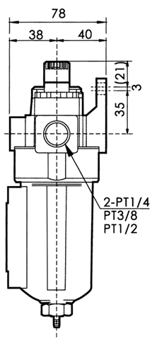 Air Preparation Equipment Aluminum Die-casting Body Material With Auto Drainer