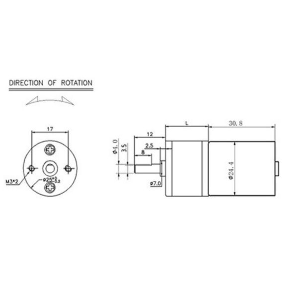 Low Noise Small Motor 12V24V JGA25-2430 DC Brushless Deceleration Motor 12V Deceleration Small Motor
