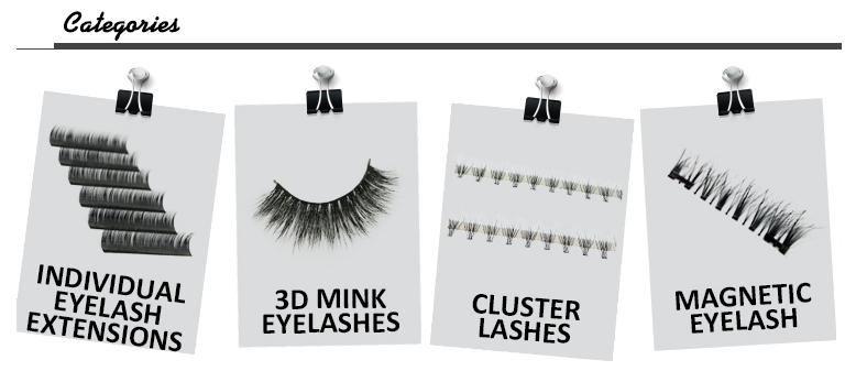 Waterproof Invisible Band Eyelashes , 8 - 15mm Length Silk False Eyelashes