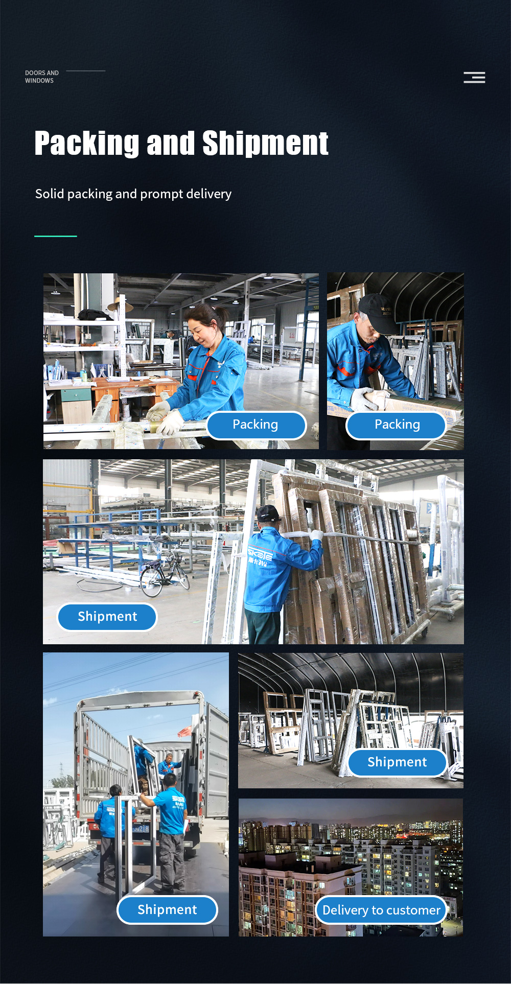 Wind Pressure Resistance Level 9 Triple Glazed Casement Windows for Custom Production