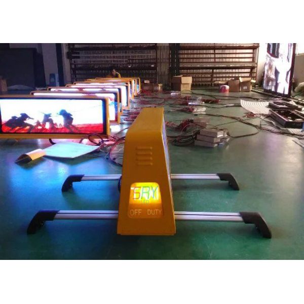 IP65 Asynchronous Wireless Taxi LED Display Top / HD Light led taxi roof signs
